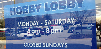 hobby lobby closed sign425