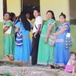 Students at the Hato Juli School in Panama wait on the building’s porch after classes. The school has been without water after a shallow well it was using ran dry. (LifeQuest Photo)