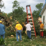 Trees broken by a tornado that ripped through Van, Texas. (Photo: Gerald Davis/Texas Baptists’ Disaster Recovery)