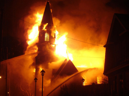 burning church425