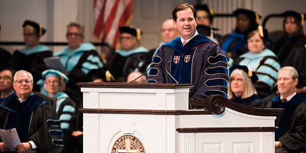 Around the State: Investiture of president at HSU; summer graduation at DBU