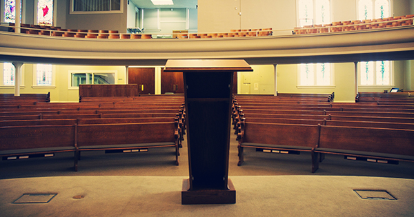 pulpit and pews