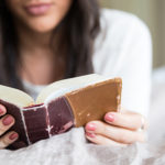 woman reading Bible