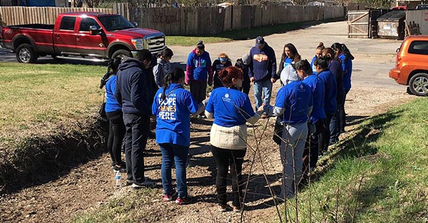 Around the State: Buckner volunteers work and pray; Texas Hunger Initiative receives major grant