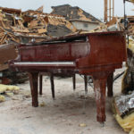 Piano in destroyed sanctuary